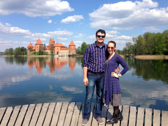 me and matt at trakai castle